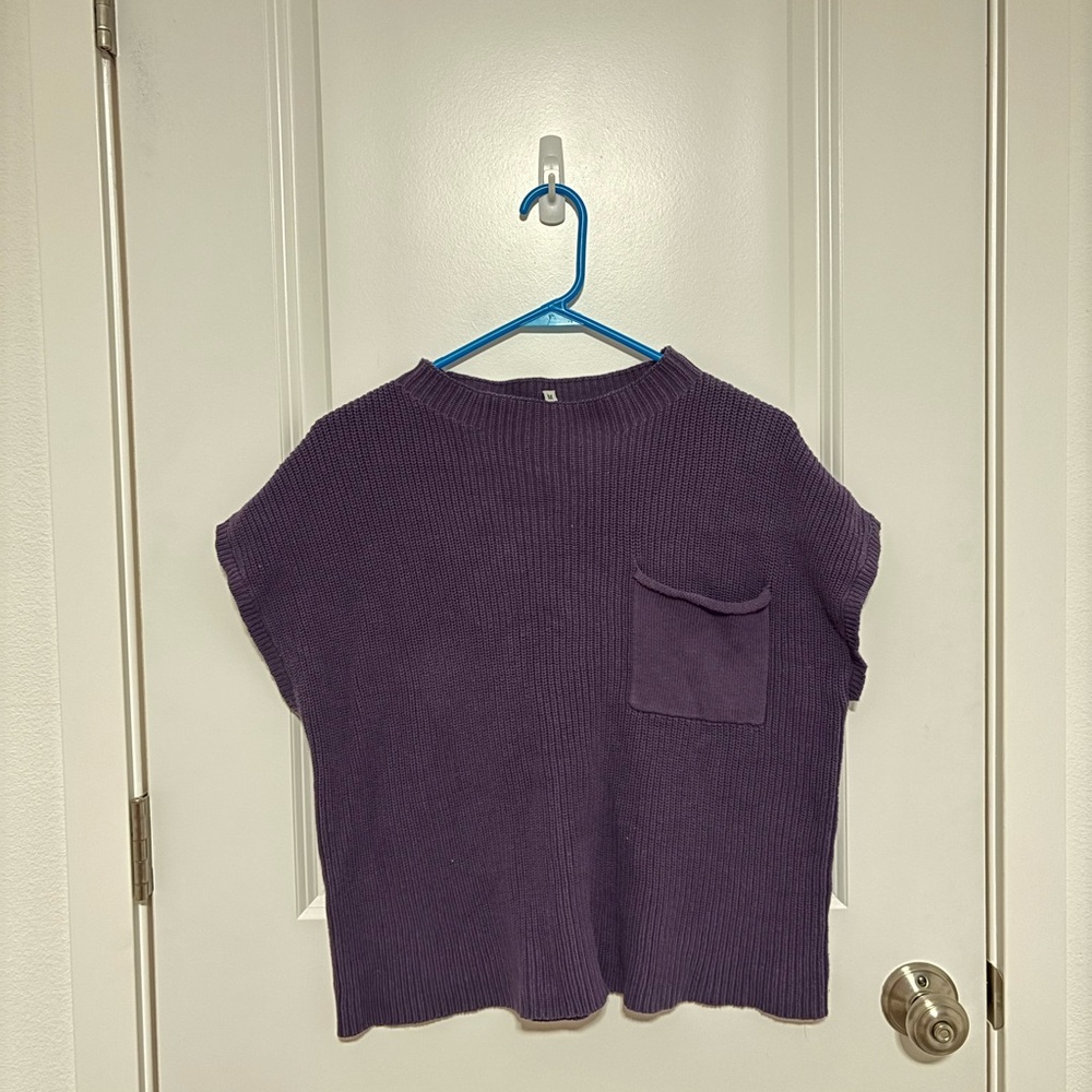 Boutique Boatneck Sweater Shirt Purple
